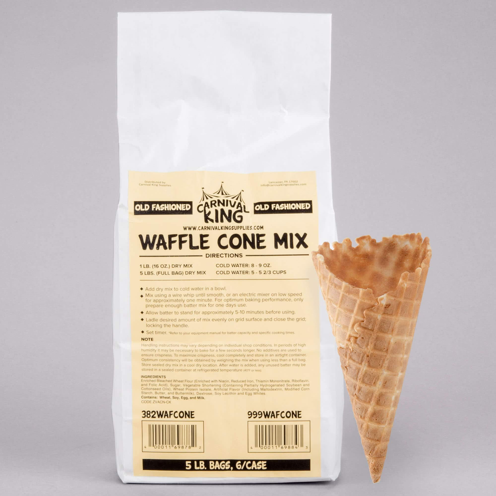 Carnival King Waffle Cone Mix 5 lb. Bag (Old Fashioned)