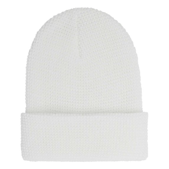 Yupoong 2501KC YP Classics Waffle Cuffed Beanie-White