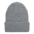 thumbnail image 1 of Yupoong 2501KC YP Classics Waffle Cuffed Beanie-Heather Grey, 1 of 1