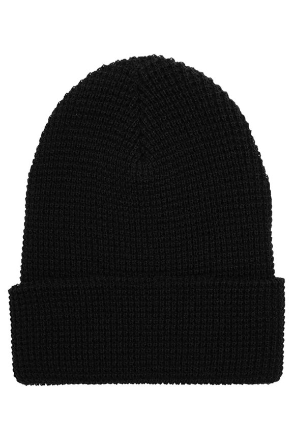 Yupoong 2501KC YP Classics Waffle Cuffed Beanie-Black