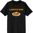 thumbnail image 1 of Waffle Dad Dad Jokes for Father's Day Men's Black Crew Neck Short Sleeve Tee-3XL, 1 of 2