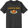 thumbnail image 1 of Waffle Dad Dad Jokes for Father's Day Men's Charcoal Crew Neck Short Sleeve Tee-Medium, 1 of 2