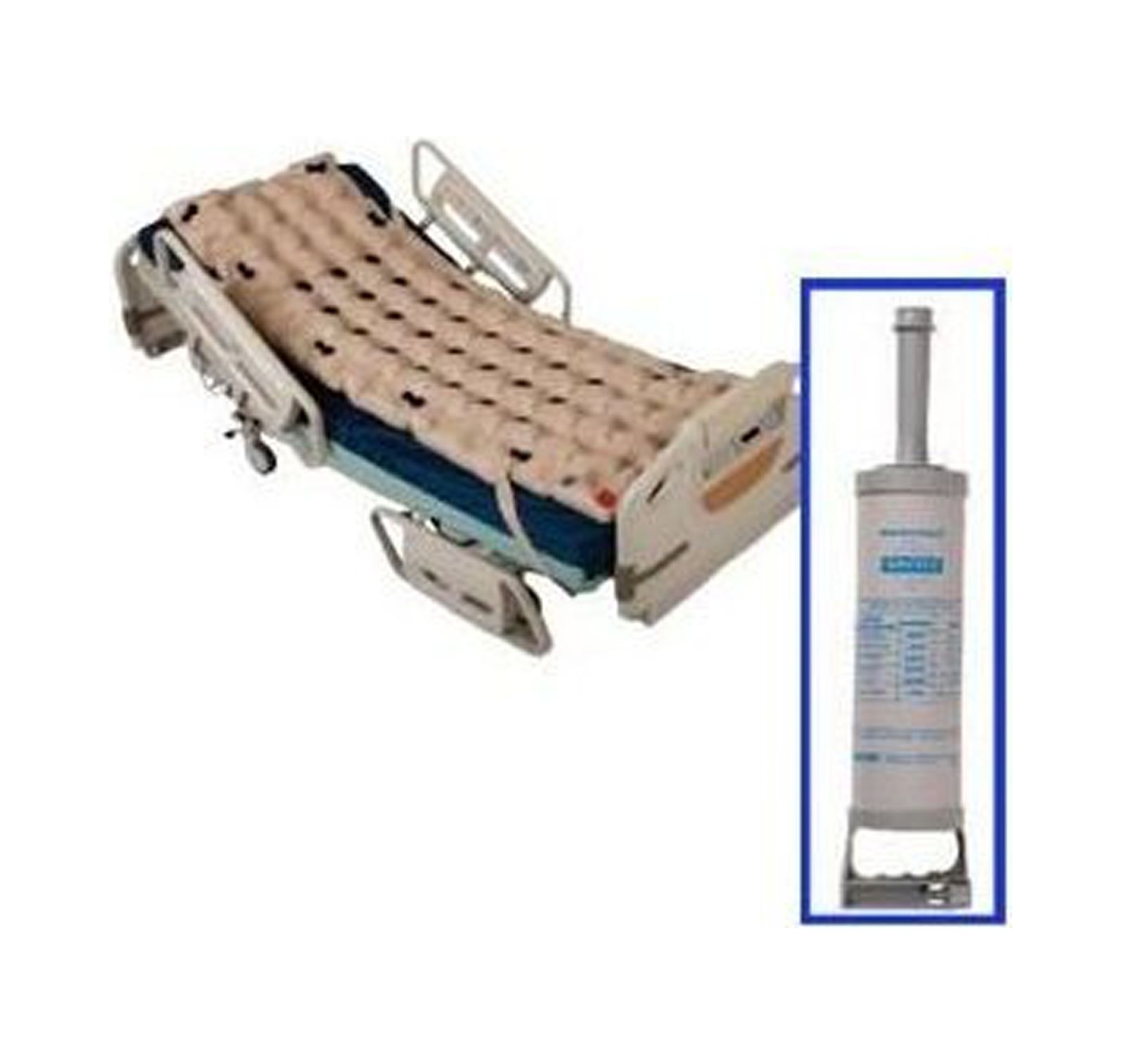 Waffle Econo Extended Care Plus Mattress Overlay w/Pump 76"x34"x3