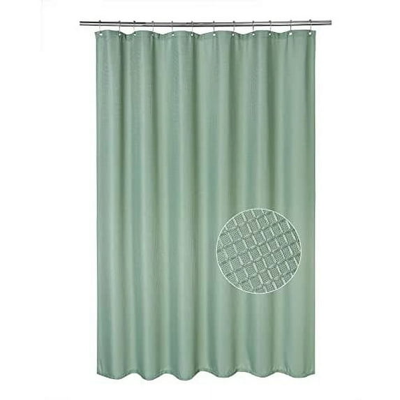 Waffle Fabric White Shower Curtain Waffle Weave Fabric Shower Curtain for Bathroom