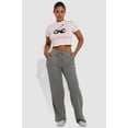thumbnail image 1 of Waffle Fleece Lined Straight Leg Sweatpants - Light Heather Gray, 1 of 9