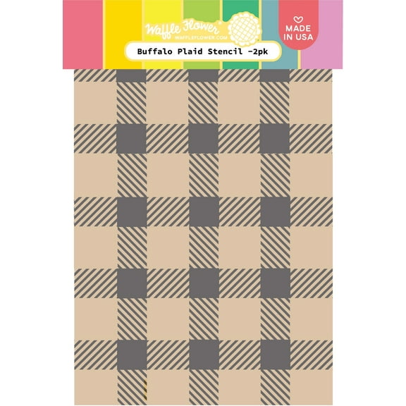 Waffle Flower Buffalo Plaid Stencil Duo