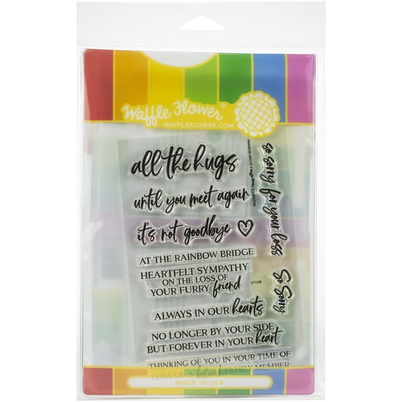 Waffle Flower Stamp & Die Set-Rainbow Bridge