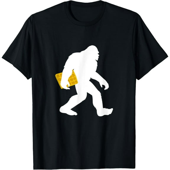 Waffle Food Lover Bigfoot Gift Design T-Shirt