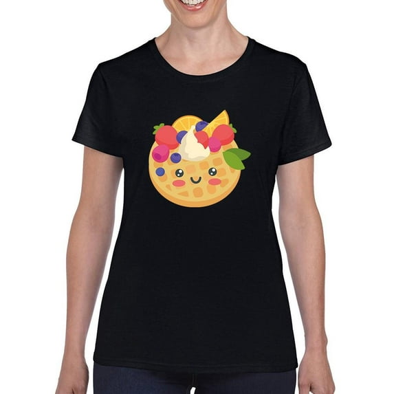 Waffle. Funny Breakfast Squad T-Shirt Women -Smartprints Designs, Female Small