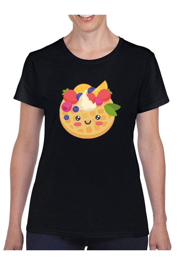 Waffle. Funny Breakfast Squad T-Shirt Women -Smartprints Designs, Female x-Large