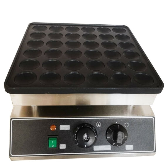Waffle Furnace 36 Grid Electric Pancake Maker Stainless Steel Waffle Bread Maker Non-stick Pan Nonstick 36 Holes Electric Mini Dutch Pancakes Maker Baker Machine Commercial Home Electric Waffle Maker