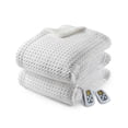 thumbnail image 1 of Waffle Heated Blanket, Fast Heating Electric Blanket with 6 Heat Levels & 4 Hour Auto Shut Off, Washable Warming Blanket, King 90"x 100" White, 1 of 8