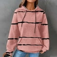 thumbnail image 1 of Waffle Hoodie for Women,Womens Jacquard Drawstring Ribbed Knit Pullover Hoodie Fall Oversized Waffle Striped Sweatshirts Long Sleeve Loose Hood Sweater Tops, 1 of 7