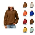 thumbnail image 1 of Waffle Hoodies for Women 2025 Long Sleeve Plain Essentials Hoodie with Pockets Hooded Sweatshirt Women Pullover, 1 of 6