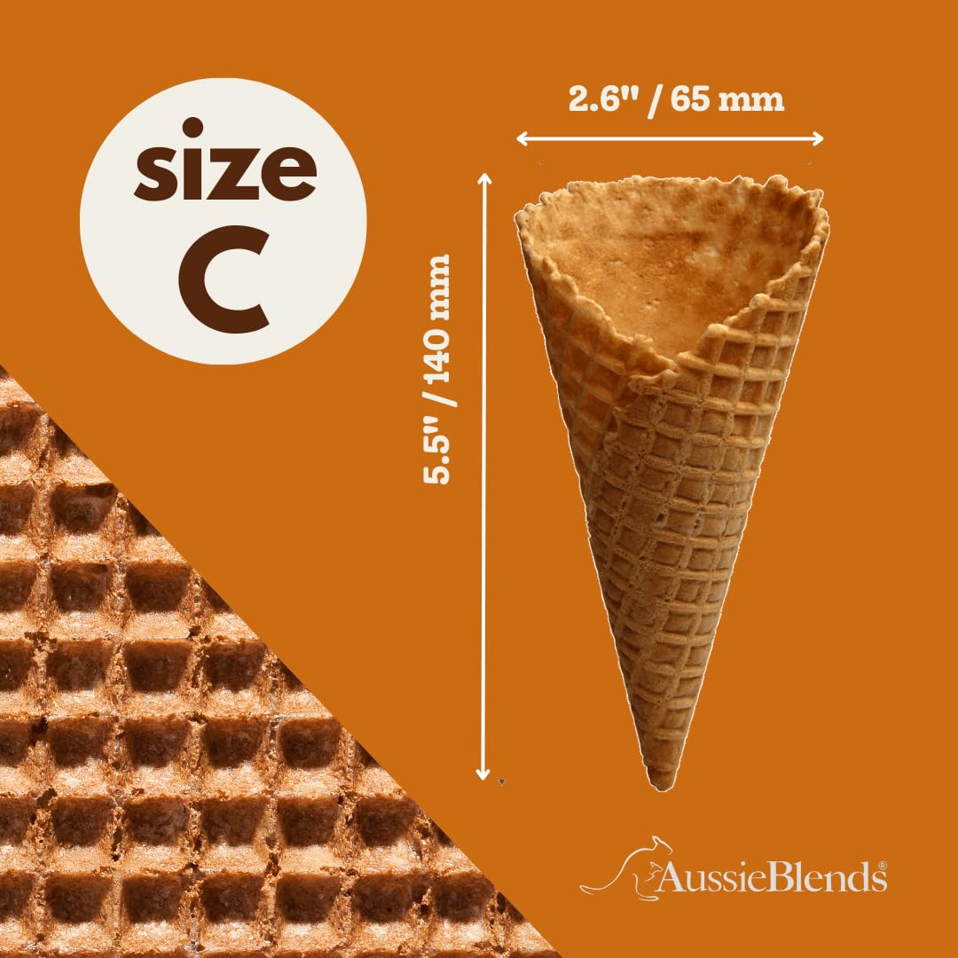 Waffle Ice Cream Cones Bulk For Soft Serve, Gelato, and ed Ice Cream