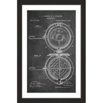 "Waffle Iron 1883 Chalk" Framed Painting Print