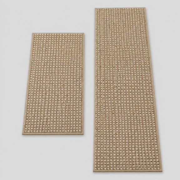 Waffle Kitchen Runner Rugs Set of 2, Non Slip Kitchen Mats for Floor