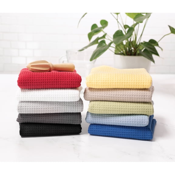 Waffle Kitchen Towel (6-Piece Set) - White