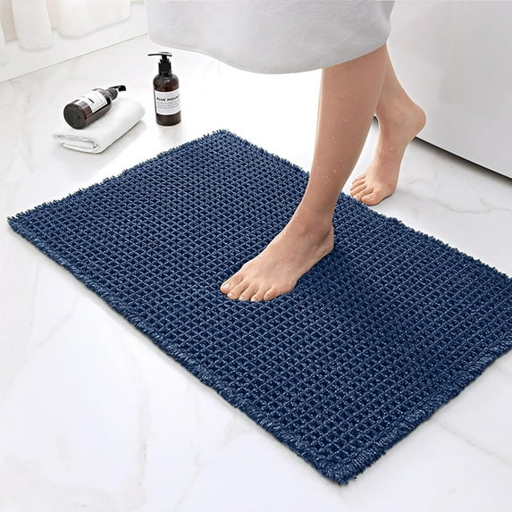 Waffle Knit Bath Mat, Waffle Bath Mat Non Slip, Viral Bath Mat, Viral Bath Mat Waffle, 2024 Upgrade Viral Bath Mat Waffle, Super Absorbent Non Slip Bathroom Rug