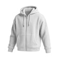 thumbnail image 1 of Waffle Knit Hoodies for Men Full Zip Sweatshirt Hooded Cardigan with Pocket Loose Fit Drawstring Athletic Jackets, 1 of 7
