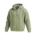 thumbnail image 1 of Waffle Knit Hoodies for Men Full Zip Sweatshirt Hooded Cardigan with Pocket Loose Fit Drawstring Athletic Jackets, 1 of 7