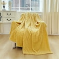thumbnail image 1 of Waffle Knit Jacquard Throw Blanket, Soft Double Sided Edging No Shedding Blanket, Lightweight Versatile Bed Sofa Nap Cover, 70x100cm Polyester Blanket, 1 of 6