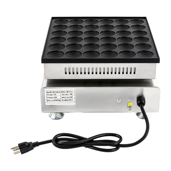 Waffle Maker, 36-Circle Commercial Waffle Maker, Round Louvered Waffle Machine, Large Capacity for Home, Party