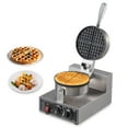 thumbnail image 1 of Waffle Maker Commercial Waffle Maker Machine 110V 1300W Non-stick Waffle Iron Maker Stainless Steel Round Commercial Waffle Maker for Restaurant, 1 of 7