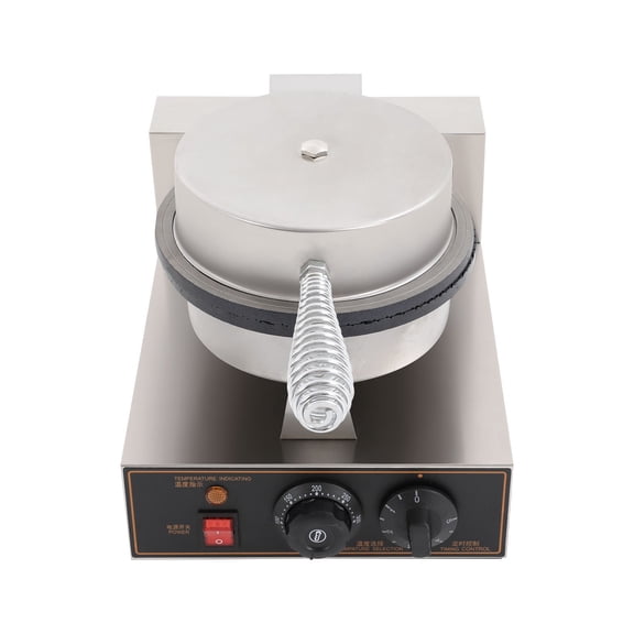 Waffle Maker, Cone Baker, 1200W Ice Cream Cone Maker, Dual Heating Plates, 201 Stainless Steel, 110V for Home & Commercial Use
