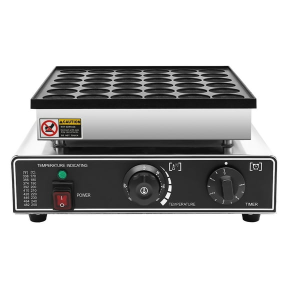 Electric Waffle Maker, 36 Holes Waffle Maker, stainless steel breakfast machine with Adjustable temperature and timable, for Families & Individuals 110V