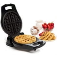 thumbnail image 1 of Waffle Maker Electric Flip Waffle Machine with Adjustable Temperature Control Non-Stick Grids for Smooth Release Compact 8-Inch Round Waffle Maker Black, 1 of 6