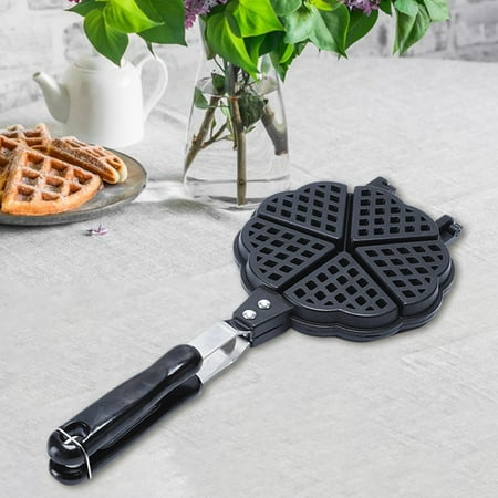 Waffle Maker Pan Press Plate Easy DIY 6 inch Waffle Making Cookware for Snacks Breakfast