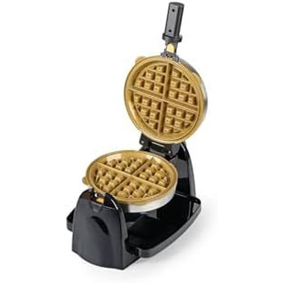 Waffle Maker, Rotating Belgian Waffle Maker, 180° Flip Waffle Iron, Ceramic Non-Stick Plate, 3 Browning Control Levels, Foldable Cool Touch Handle, Removable Drip Tray, Stainless Steel