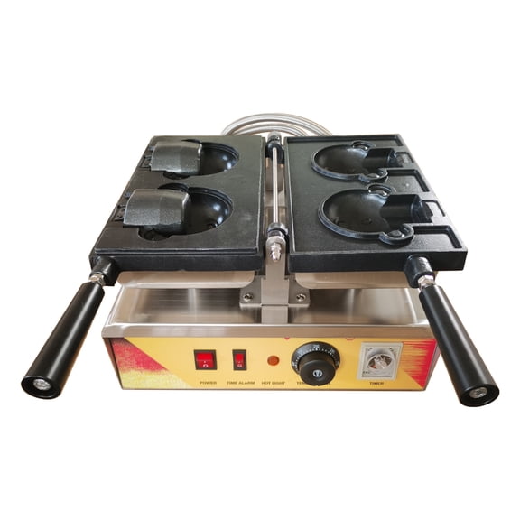Waffle Maker Single Head Bear Waffle Maker Stainless Steel AC110V 1.5KW