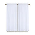 thumbnail image 1 of Waffle Pattern Embossed Textured Tier Curtain, 2 Pcs Rod Pocket Waterproof Small Curtain, 1 of 7