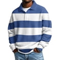 thumbnail image 1 of Waffle Polo Shirts for Men Collared Long Sleeve Color Block Shirt Button Thermal Workout Golf Shirts Comfort Tops Light Blue 2XL, 1 of 3