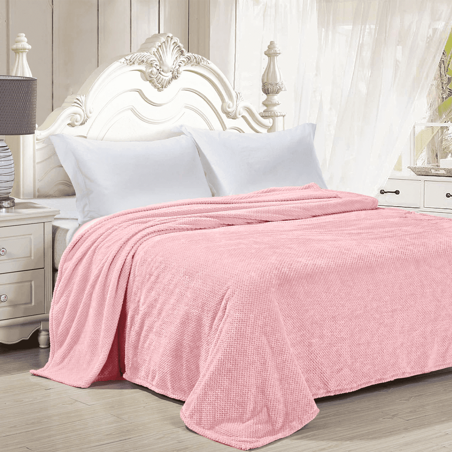 GPED, Ultra Soft Throw Blanket, Queen Size 90"x90", Pink - Walmart.com