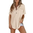 thumbnail image 1 of Waffle Short-Sleeved Top for Women XXL, 1 of 4