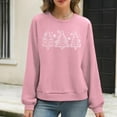 thumbnail image 1 of Waffle Sweatshirts for Womens Merry Christmas Loose Crewneck Long Sleeve Shirts Christmas Tree Printed Sweaters Casual Fashion Xmas Holiday Party Pullover Tops, 1 of 6
