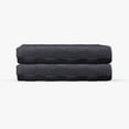 thumbnail image 1 of Waffle Terry 2 pcs Turkish Bath Towels Set Anthracite, 1 of 5