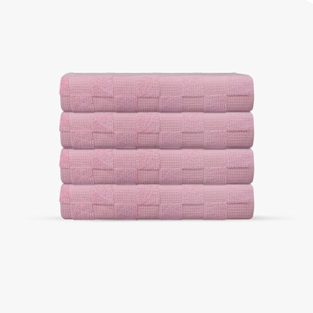 Waffle Terry 4 pcs Turkish Hand Towels Set Blush