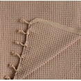 thumbnail image 1 of Waffle Texture Coverlet - 1 Piece 100% Turkish Cotton Twin Size Coverlet - Super Soft & Breathable Large Throw, Oeko Tex - for All Seasons Autumn, Summer, Spring - Peanut, 1 of 4
