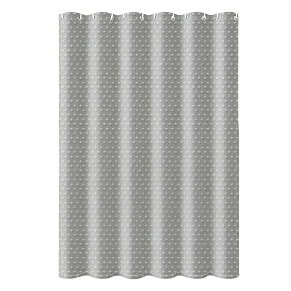 Waffle Textured Polyester Waterproof Shower Curtain Heavy Duty Water Repellent Fabric Bathroom Partition Curtain with Reinforced Metal Grommets and Install Hooks for Daily Bath Space Decoration White