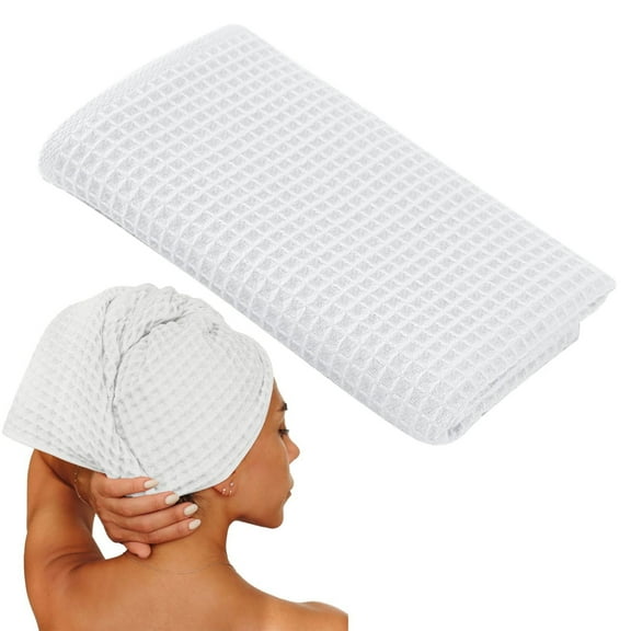 Waffle Towel (White 34 * 76) Polyester Towel Color:A Material:Cotton