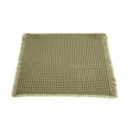 thumbnail image 1 of Waffle Weave Bathroom Rug 24 x 17 Inch, Green | Absorbent Non-Slip Floor Mat with Tassels, Polyester Carpet for Sink Tub Entryway Kitchen, Machine Washable, 1 of 2
