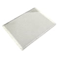 thumbnail image 1 of Waffle Weave Bathroom Rug 24 x 17 Inch, White | Absorbent Non-Slip Floor Mat with Tassels, Polyester Carpet for Sink Tub Entryway Kitchen, Machine Washable, 1 of 2