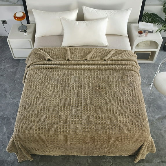 Waffle Weave Blanket Soft Lightweight Breathable Cozy Throws For Couch Bed Sofa Luxury Aesthetic Woven Blanket For Home Decor & Office Throw Blanket
