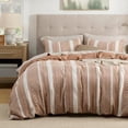 thumbnail image 1 of Waffle Weave Duvet Cover King - 100% Cotton Boho Duvet Cover Set with 2 Pillowcases - Extra Soft Terracotta Textured Comforter Cover with Zipper Closure (King, 104", 1 of 8
