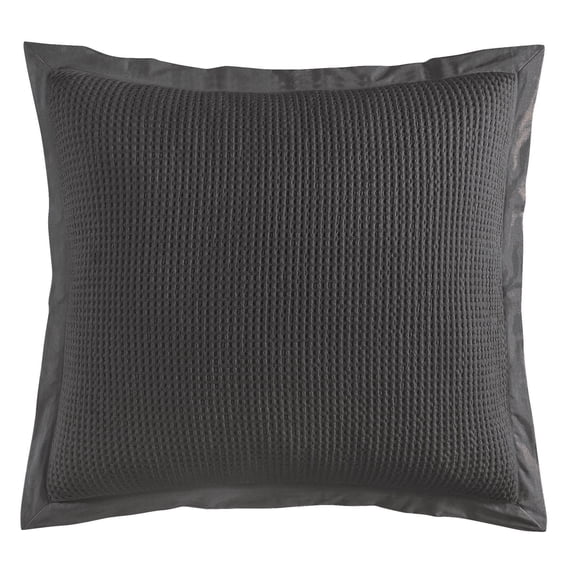 Waffle Weave Euro Sham, 27" x 27", Slate, 1PC