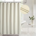 thumbnail image 1 of Yiannan Waffle Weave Fabric Shower Curtain ,Beige,71"Wx96"L, 1 of 5